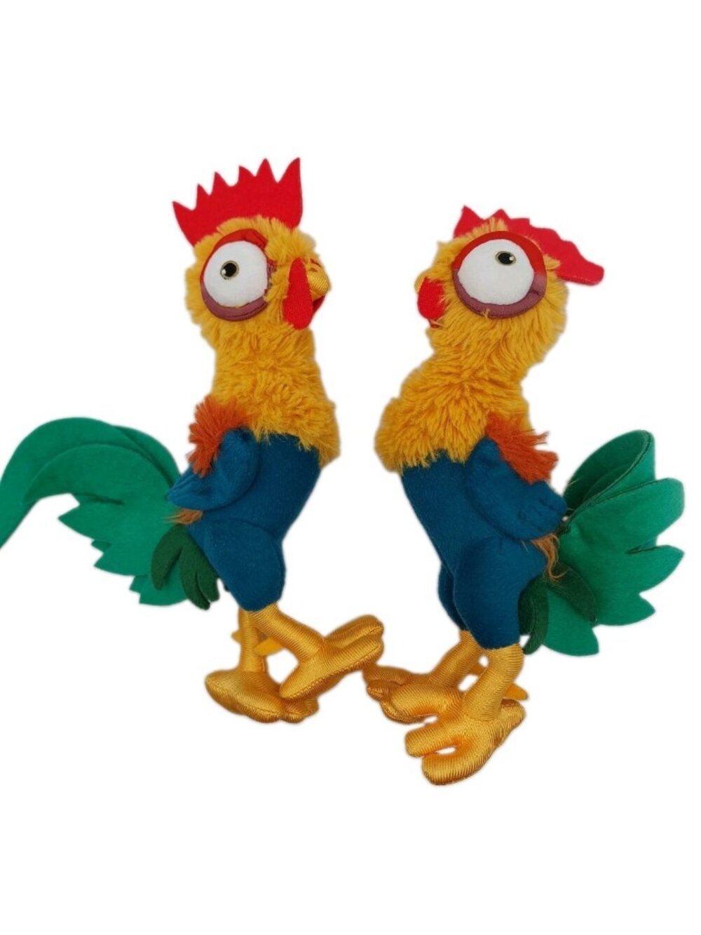 Disney Moana Hei Hei Rooster Chicken Plush 10" Set Of 2 Stuffed